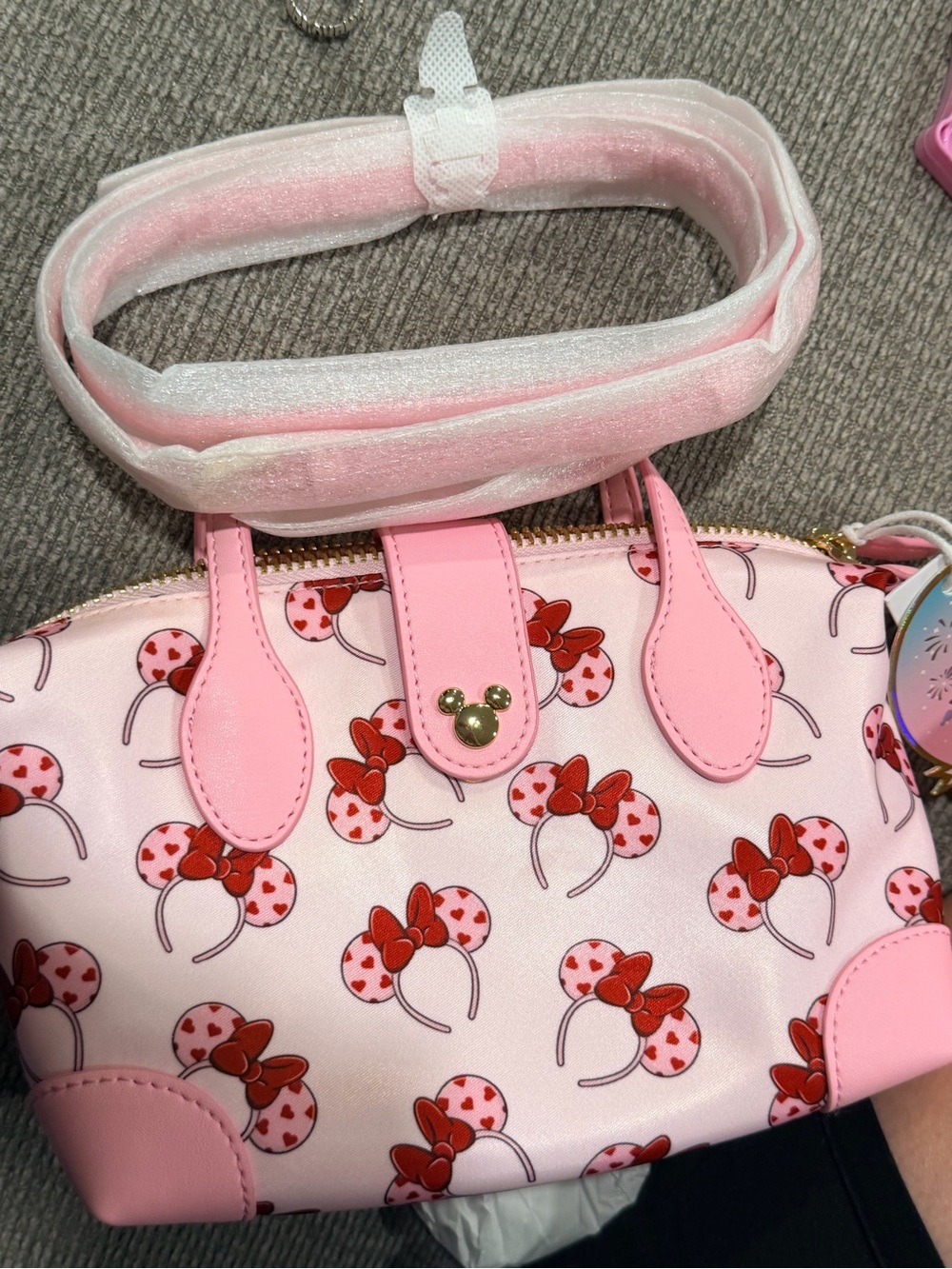 Stoney Clover Lane Pink and Red Minnie Bow Kids Handbag - Picture 2 of 4